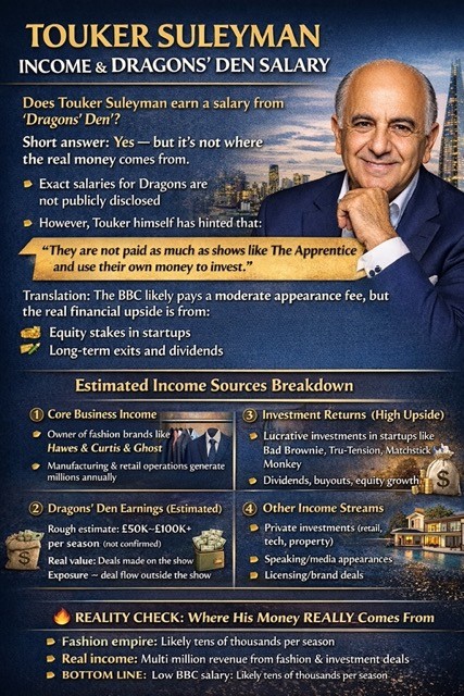 Touker Suleyman Income & Dragon’s Den Salary