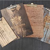 Present your menus in style with our A4 Wooden clipboard